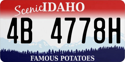 ID license plate 4B4778H