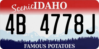 ID license plate 4B4778J