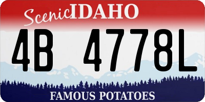 ID license plate 4B4778L