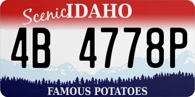 ID license plate 4B4778P