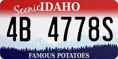 ID license plate 4B4778S