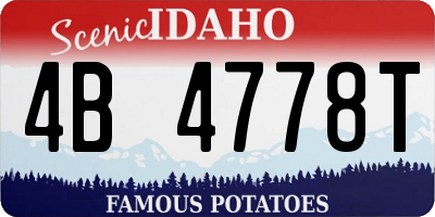 ID license plate 4B4778T