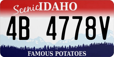 ID license plate 4B4778V