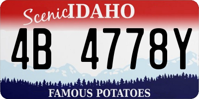 ID license plate 4B4778Y