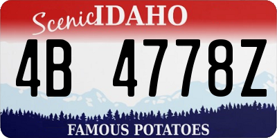ID license plate 4B4778Z