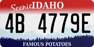 ID license plate 4B4779E