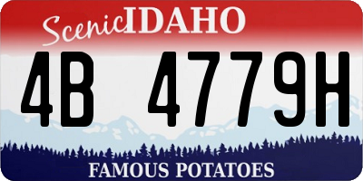 ID license plate 4B4779H