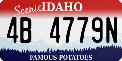 ID license plate 4B4779N
