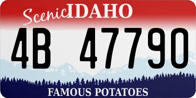 ID license plate 4B4779O