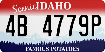 ID license plate 4B4779P
