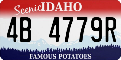 ID license plate 4B4779R