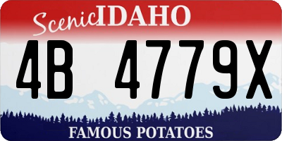 ID license plate 4B4779X
