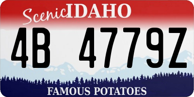 ID license plate 4B4779Z