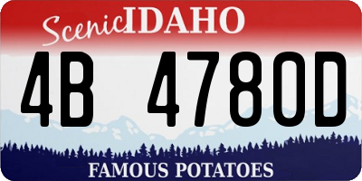 ID license plate 4B4780D