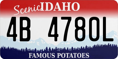 ID license plate 4B4780L