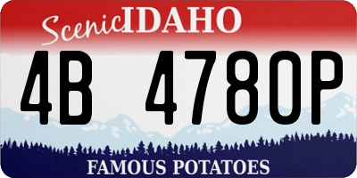 ID license plate 4B4780P