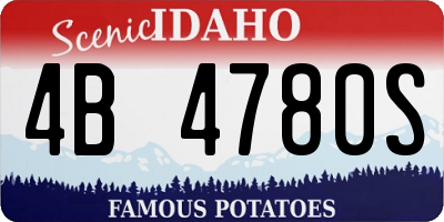 ID license plate 4B4780S