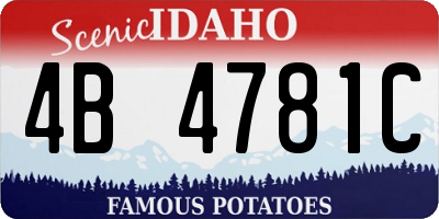 ID license plate 4B4781C