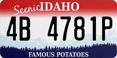 ID license plate 4B4781P