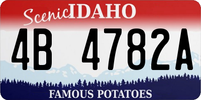 ID license plate 4B4782A