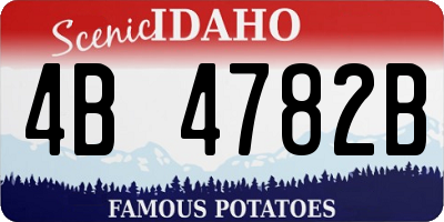 ID license plate 4B4782B