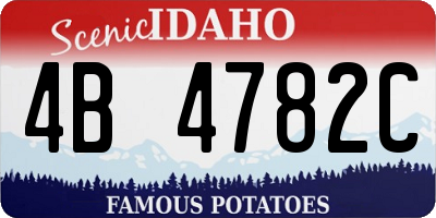 ID license plate 4B4782C