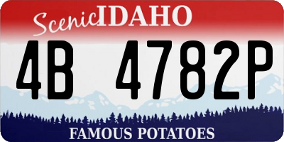 ID license plate 4B4782P