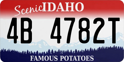 ID license plate 4B4782T