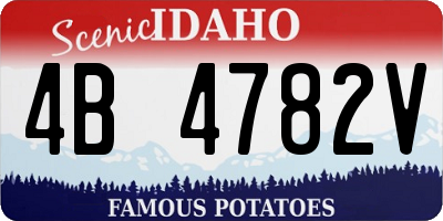 ID license plate 4B4782V
