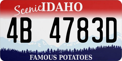 ID license plate 4B4783D