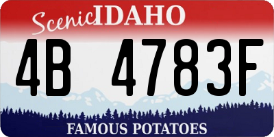 ID license plate 4B4783F