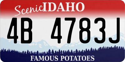 ID license plate 4B4783J