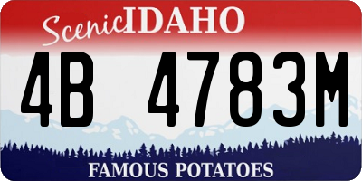 ID license plate 4B4783M