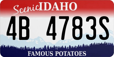 ID license plate 4B4783S