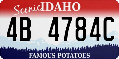 ID license plate 4B4784C