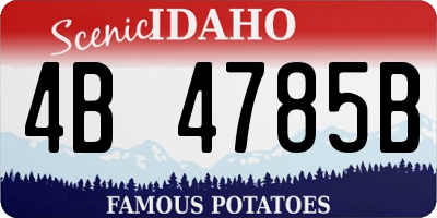ID license plate 4B4785B