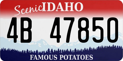 ID license plate 4B4785O