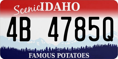 ID license plate 4B4785Q