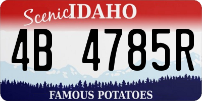 ID license plate 4B4785R