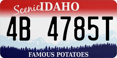 ID license plate 4B4785T