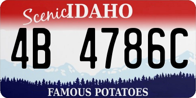 ID license plate 4B4786C