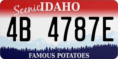 ID license plate 4B4787E