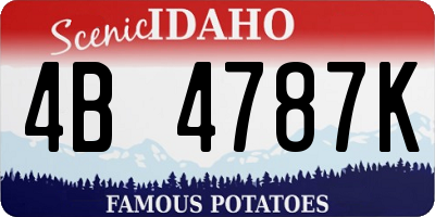 ID license plate 4B4787K