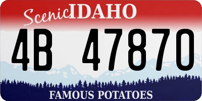 ID license plate 4B4787O