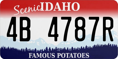 ID license plate 4B4787R