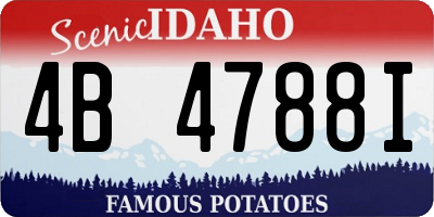 ID license plate 4B4788I