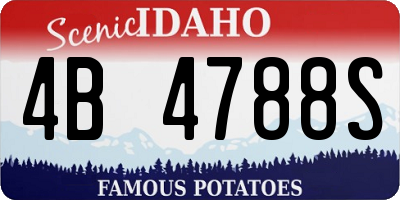 ID license plate 4B4788S