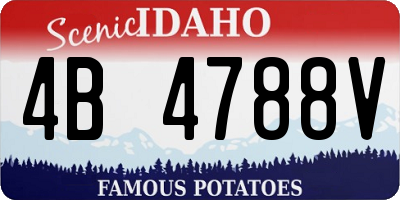 ID license plate 4B4788V