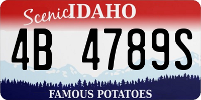 ID license plate 4B4789S
