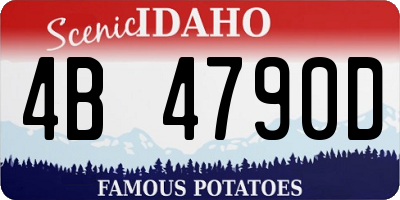 ID license plate 4B4790D